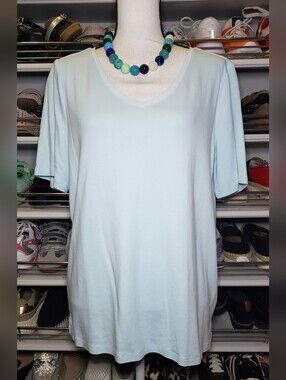 Talbots Pima Cotton V-Neck Tee